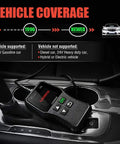 OBD2 Scanner CR319 Full OBD2 Functions Code Reader displayed in vehicle's center console highlighting compatibility