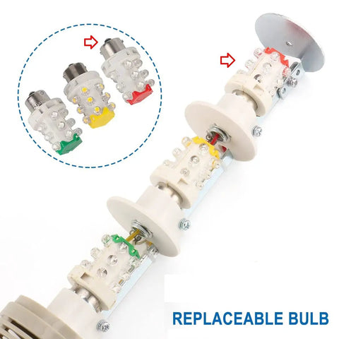 24V Red LED Indicator Light Bulbs 5 Pack For Industrial Signal Warning Beacons And Tower Lights, replaceable bulb detail