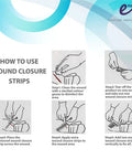 Reinforced Wound Closure Strips Half Inch By Four Inch For Small Cuts And Lacerations, 30 Total, use guide