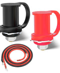 Remote Battery Jump Post Heavy-Duty Three Eighth Inch Stud Waterproof Terminals With Cover And 6AWG 1.2M Cables 250A Kit