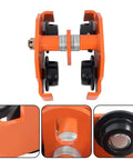 Beefy Manual Trolley For I Beam And H Beam With 11000 Lb Load Capacity Adjustable Flange Width Double Wheel Push Beam Trolley