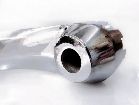 Close-up of 9 Teeth Crank Milling Machine Lift Crank Rocker Arm Parts Alloy Lift Crank Handle, precision machined for reliability.