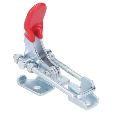 Heavy Duty Adjustable Toggle Latch Clamp For Cabinets Doors And Drawers 304 Stainless Steel In Red And Silver Beefy 320 Kg Holding Power Ideal