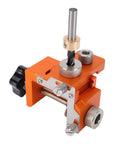 Heavy Duty Double Hole Drill Positioner Aluminum Alloy Woodworking Guide Jig With Wide Adjustable Clamp Fits Furniture Projects