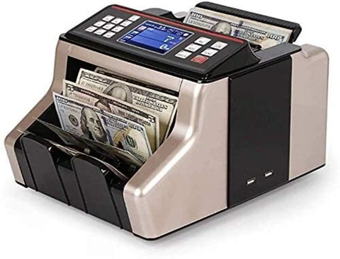 Heavy Duty Automatic Money Counter With UV IR MG Fake Bill Detection Variable Speed Cash Counting Machine Featuring Large LED Display