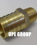 25 Pack Three Quarter Inch Hose Barb To Three Eighth Inch Male NPT Brass Pipe Fittings For Gas Fuel Water And Air Lines Durable Brass Barbed Connectors