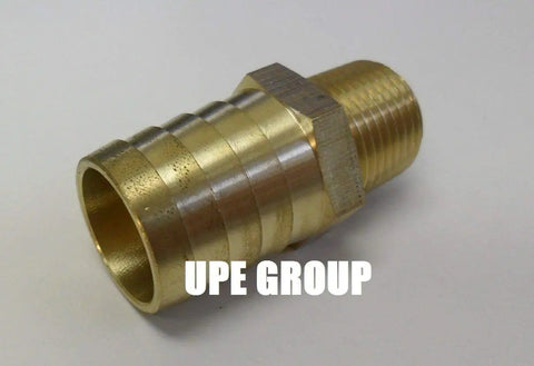 25 Pack Three Quarter Inch Hose Barb To Three Eighth Inch Male NPT Brass Pipe Fittings For Gas Fuel Water And Air Lines Durable Brass Barbed Connectors