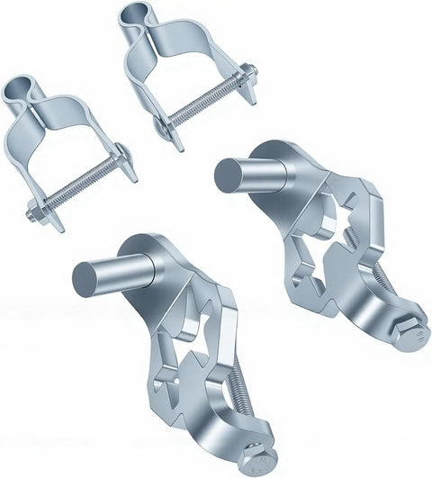 Heavy Duty Two Pack T Post Gate Hinge Pins For Farm Gates With Five Eighth And Three Quarter Inch Hinge Holes Powder Coated Steel Hinges