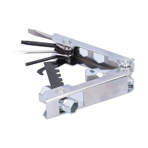 Foldaway Pocket Multi Tool Kit For Chain Saw Maintenance With Wrenches Sockets Includes Large Screwdriver And T27 Star Wrench Plus 4mm Hex Key
