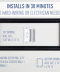 Installation guide for Hide Cable Clutter With An In Wall TV Power Kit Featuring Surge Protected Outlet And Recessed Wall Box, Easy Plug And Play, Cable Management For Behind The TV, Low Voltage Setup, White