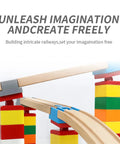 Wooden Train Track Connectors Set 40 Pieces Compatible With All Major Train Brands Duplo 0.35 Inch Holes Risers