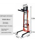 Heavy Duty Electric Lifting Platform For HVAC And Cold Storage Install With Thickened Steel Build, 3.48m height, 300kg capacity.
