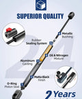 Diagram of 10 Inch Gas Strut Lift Support for Cabinet Lids and Toy Boxes showing components like aluminum casting and piston seal