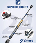 Detailed image showing 12 Inch 180N Badass Truck Toolbox Lift Supports Pack Of 2 with sealing system, aluminum casting, and matte finish.