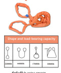 Heavy Duty Round Sling Workhorse 22000Lb 13Ft Polyester Rigging Sling For Hoist Lifting Endless Lift Sling shown with load chart