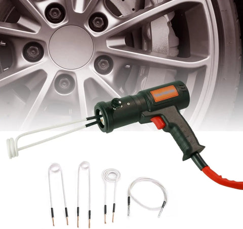 Effortless 1500W Flameless Induction Bolt Remover Kit includes heater and four coils for frozen fasteners removal in garage use.
