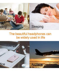 Collage of people using Ultra Soft Sleep Earplugs With Noise Isolation, Comfy Silicone Earbuds for reading, sleeping, office, and air travel