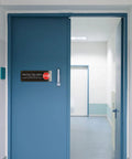 Heavy Duty Acrylic Restricted Area Sign For Authorized Personnel Only Doors Hella Weatherproof Warning Plaque on blue door