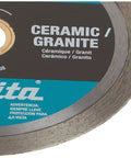 Four And A Half Inch Diamond Blade With Continuous Rim For General Purpose Tile Granite Ceramic Porcelain And Stone Cutting Ideal