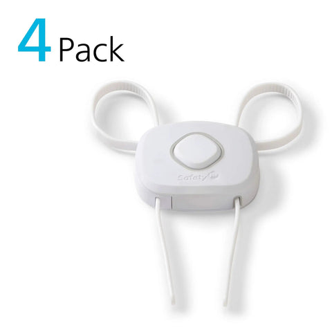 OutSmart Flex Lock White 4 Pack Childproof Cabinet Lock For Cabinets And Drawers No Drilling Installation