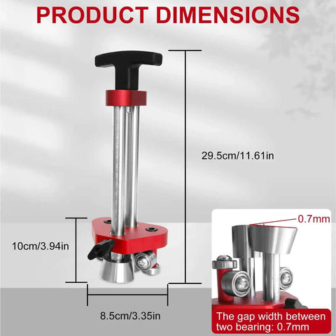 Adjustable 0 To 100 Degrees Sheet Metal Bender Roller dimensions and ergonomic design detail, 7-130 mm bends, ideal for roofing.