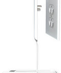 Side view of Universal Outlet Concealer with Wi-Fi Smart Power Strip for Inverted Outlets, blending socket organizer into wall.