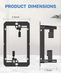 Dimensions of 22 Pack Single Gang Drywall Wall Plate Low Voltage Multipurpose Mounting Bracket Kit Black For HDMI TV Coaxial