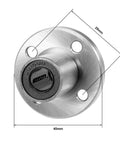 Top Tier 10 mm Bore Round Flange Linear Ball Bearings Sealed Chrome Steel Bushings close-up view with dimensions 29mm deep and 40mm OD.
