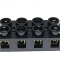 500V 60A 4 Position Dual Row Screw Terminal Block Heavy Duty Insulated Barrier Strip for Electrical Wiring, Black