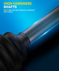 Front CV Axle Shaft Assembly For Subaru Forester 2009 2013 Impreza WRX 2011 2014 WRX Limited XV Crosstrek 2013 2014 Replacement With Sealed Neoprene Boot 66 7381 close-up view showing high-strength shaft material.