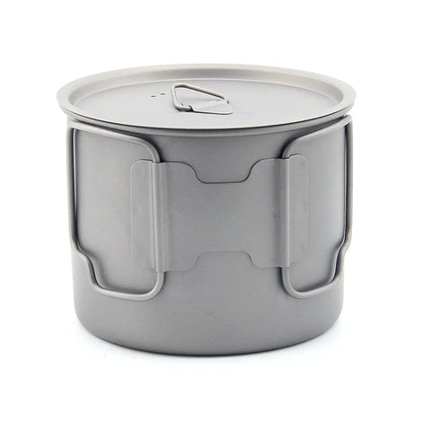 Ultralight Titanium 550ml Pot With Lid For Backpacking And Camping Lightweight Cookware With Mil And Oz Markings 19.4oz Capacity