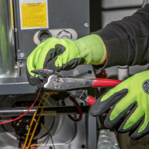 Cutting And Crimping Tool For 10 22 AWG Terminals And Connectors Insulated And Non Insulated With Tapered Nose For Tight Spaces in use