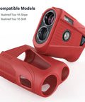 Durable Silicone Case For Bushnell Tour V5 Slope And Tour V5 Shift Laser Golf Rangefinder Red Snug Fit Protective Cover