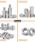 Rock Solid M3 Hex Standoff Spacer Screws And Nuts 270 Pcs Stainless Steel Hardware Kit For PCB And Circuit Boards, showing 303 and 304 stainless steel fasteners.