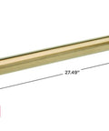 Contemporary 24 Inch Shower Grab Bar For Seniors ADA Compliant Champagne Bronze Wall Mounted Safety Handle Side View