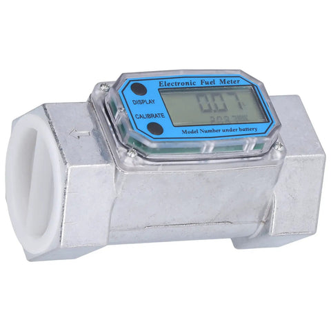 Industrial 2In Turbine Flow Meter With Digital End Turbine Meter For Liquid Fuel Water Gas Oil, Electronic Flowmeter, 2.3V To 3.3V LlW50