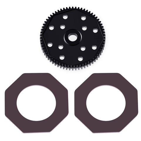 Steel Spur Gear Set 66T 72T 81T 84T 48P For 1/10 RC Cars, Rugged Main Gears For Brushless Power, Black Oxide Coating, Four Sizes For T4 B4 T5 B5 And Enduro RTR
