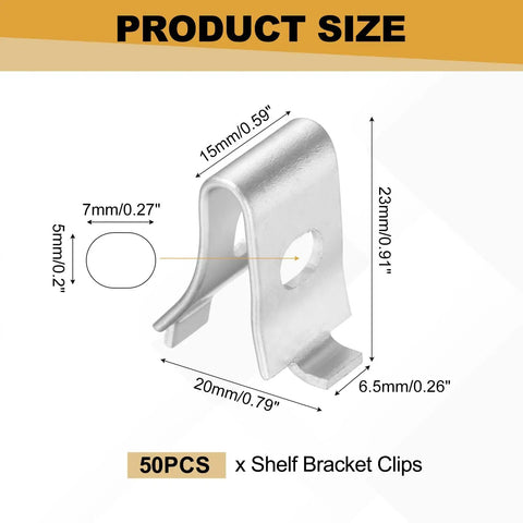 Heavy Duty Aluminum Shelf Bracket Clips 50 Piece Set For Adjustable Shelves In Kitchen Cabinets And Bookcases Silver Finish Sweet
