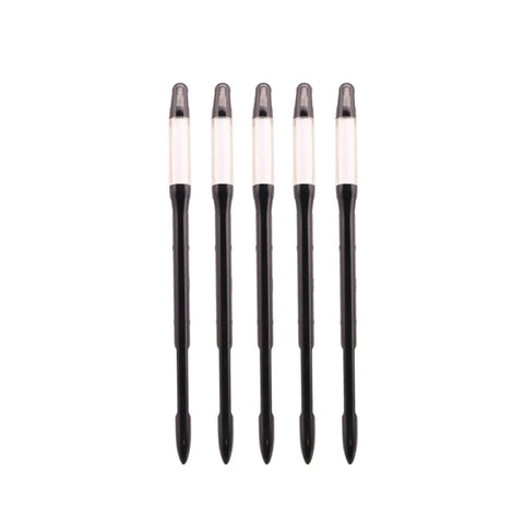 Bundle of 5 medium black refillable Aquameter Leave In Soil Moisture Meters for Potted Plants, aligned vertically.