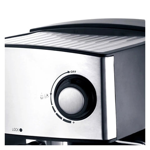Control dial of Electric Milk Frother For Cappuccino And Latte Brewing Stainless Steel Coffee Steamer for easy operation.