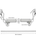 Dimensions of Soft-Close Hydraulic Cabinet Door Hinges With Adjustable Dampers, Ultra Quiet No Slam Design, Smooth, Gentle Closing