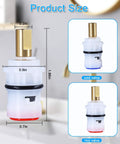 Dual Ceramic Stem Disc Faucet Cartridge Replacement Kit For Double Handle Bathroom Sink Taps Hot Cold Drip Proof valve size 1.86in