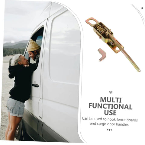 Heavy Duty Truck Toolbox Door Latch Kit With Adjustable Metal Hooks And Spring Hand Buckle, multifunctional view, white van