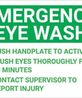 Emergency Eye Wash Instructions Sign For Industrial Sites And Labs 8x12 Aluminum Wall Decor No Nonsense Safety Guide