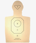 Anatomically Correct Cardboard Targets Pack Of 50 For Range-Ready Defensive Training, Double-Sided With A B C Scoring Zones On One Side