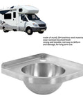 Wall Mount Triangle Stainless Steel Sink For Kitchen And RV Caravan Boat 12 By 12 Inch Corner Basin with RV background