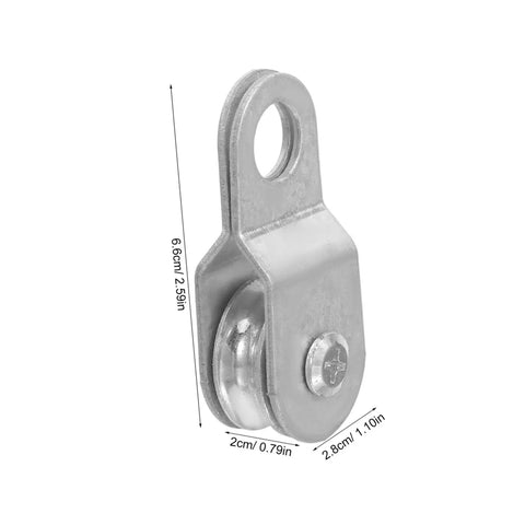 12 Pack 6mm Wire Rope Bearing Pulley Blocks With Swivel Rollers For Outdoor Cable Guide Pulleys For Lifting And Load Movement In Workshop Garage And Adventure Gear silver pulley block with 6.6cm size