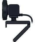 Side view of Premium 1440P 60 Fps Webcam With Lightning Fast Auto Focus For Seamless Streaming And Dope Video Calls Straight Up Game Changer Usb Plug And Play Camera For Streamers In Black.