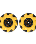 Omni Directional Mecanum Wheel Set For Smart Robot Car With Rubber Coating 48mm Dope Grip For DIY Projects Compatible With TT Motors