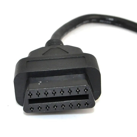 OBD II 16 Pin Male To Female Extension Cable 1ft Portable Diagnostic Extender For Auto Tools Compatible With Most OBD2 Scanners Durable Flexible Daisy Chain Ready